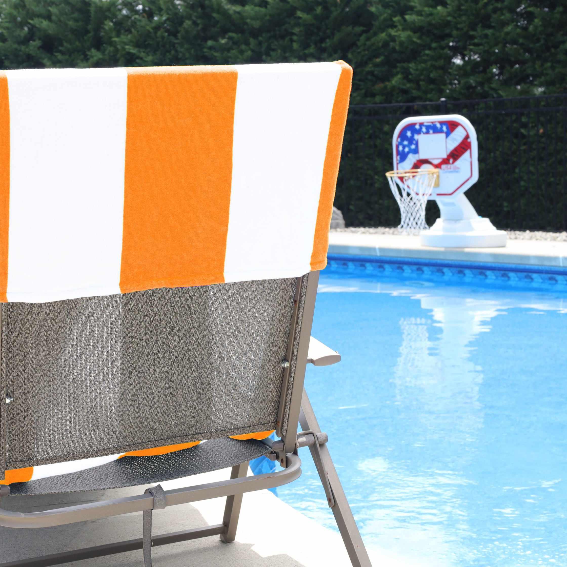 Premium Cabana Striped Cotton Chaise Lounge Chair Cover Set – Standard Size, UV & Water Resistant – Perfect for Poolside, Patio, and Outdoor Furniture Protection