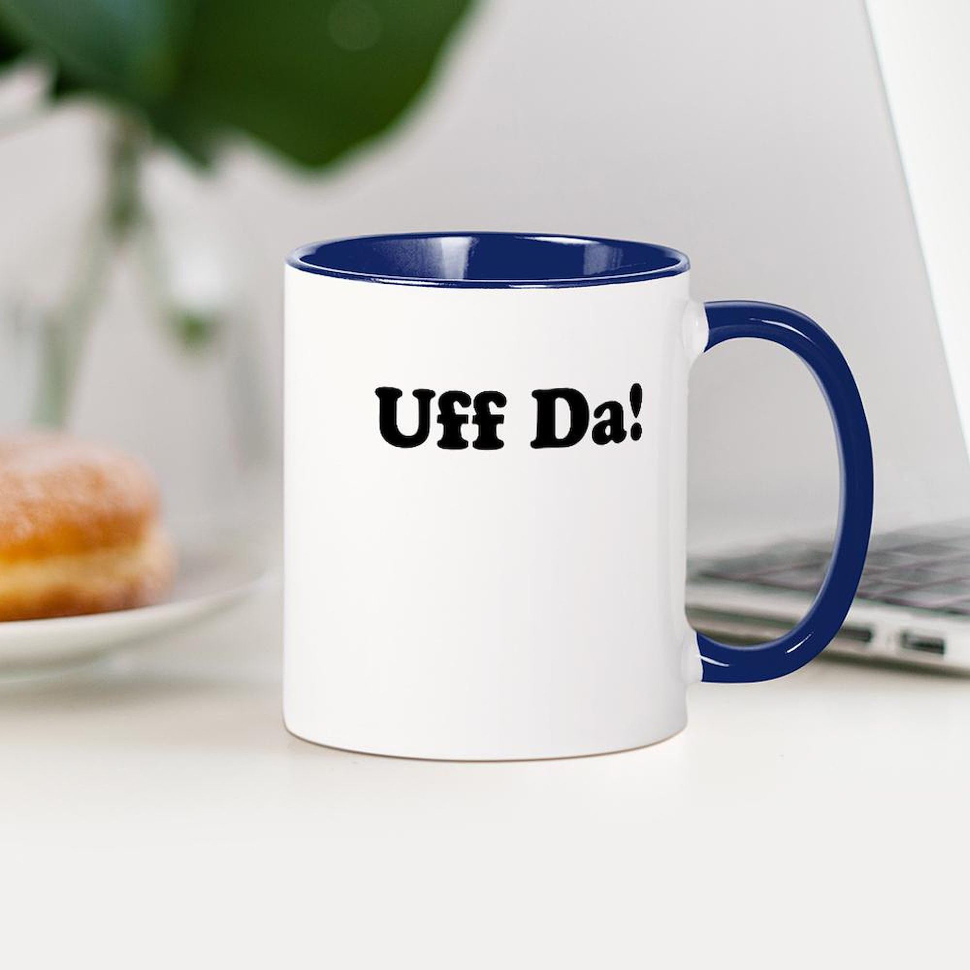 Uff Da! 11 oz (325 ml) Ceramic Coffee Mug - Funny Norwegian Saying Gift for Coffee Lovers - Perfect for Home, Office & Gifts