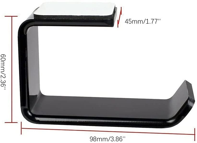 Premium Dual Headphone Stand Holder - Under Desk Mount Hanger Hook for Gaming Headsets, Earphones & Accessories | Space-Saving Organizer for Home Office & Gaming Setup