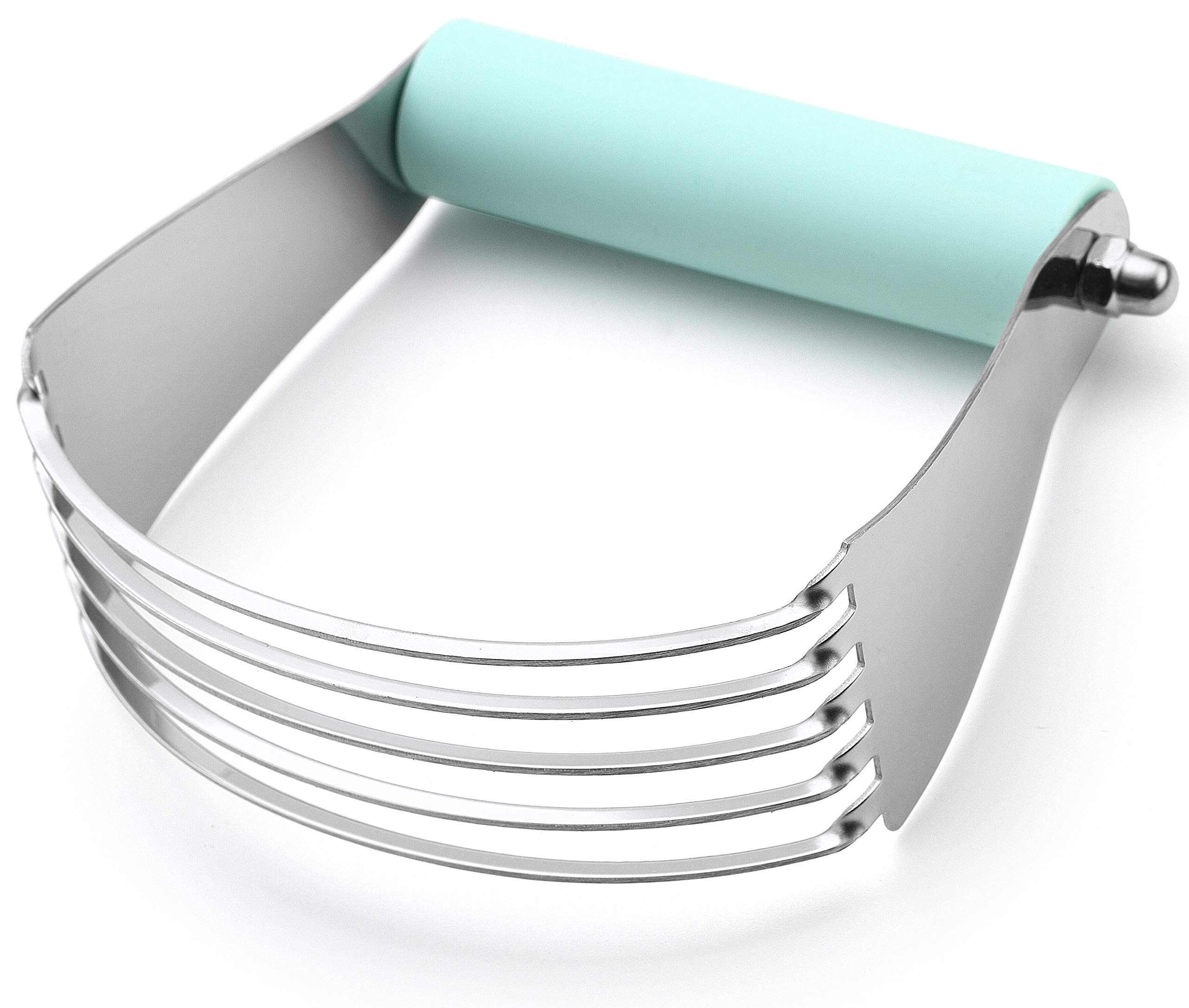 **Spring Chef Stainless Steel Dough Blender - Professional Manual Pastry Cutter with Sharp Blades for Baking, Mixing Dough & Puff Pastry - Dishwasher Safe - Mint Green | Perfect for Pies, Cookies & Homemade Bread**
