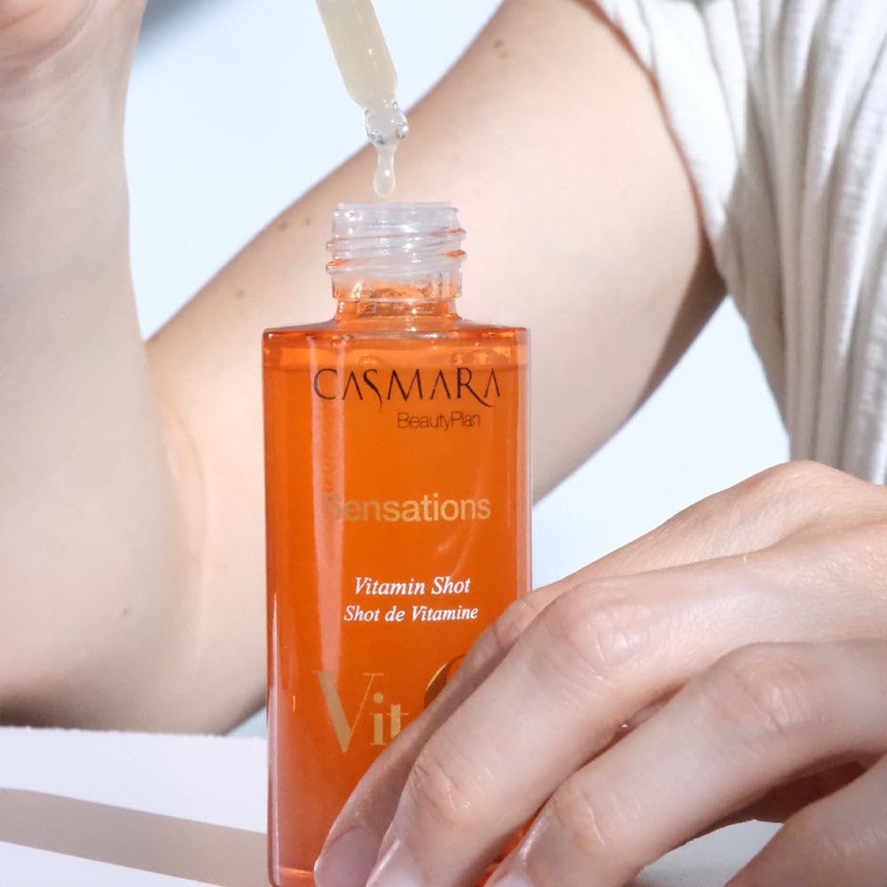 Sensations Vitamin Shot Serum - Brightening & Hydrating Face Serum with Vitamin C & E | Perfect for Morning Skincare Routine & Anti-Aging Treatment