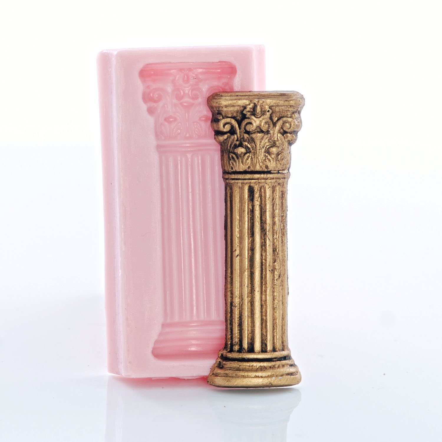 Small Roman Column Silicone Mold - Food Safe for Chocolate, Fondant, Candy, Resin, Clay & Jewelry Making - Flexible & Easy to Use - Perfect for Baking, DIY Crafts & Home Decor