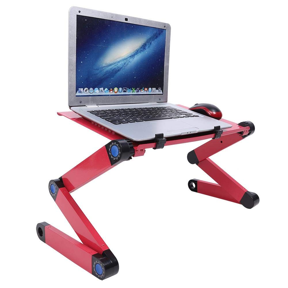 TOPINCN Aluminum Alloy Laptop Desk Stand - Adjustable Bed Table for Computer, Notebook & MacBook (Rose Gold) | Perfect for Home Office, Bedroom & Dorm Room Use