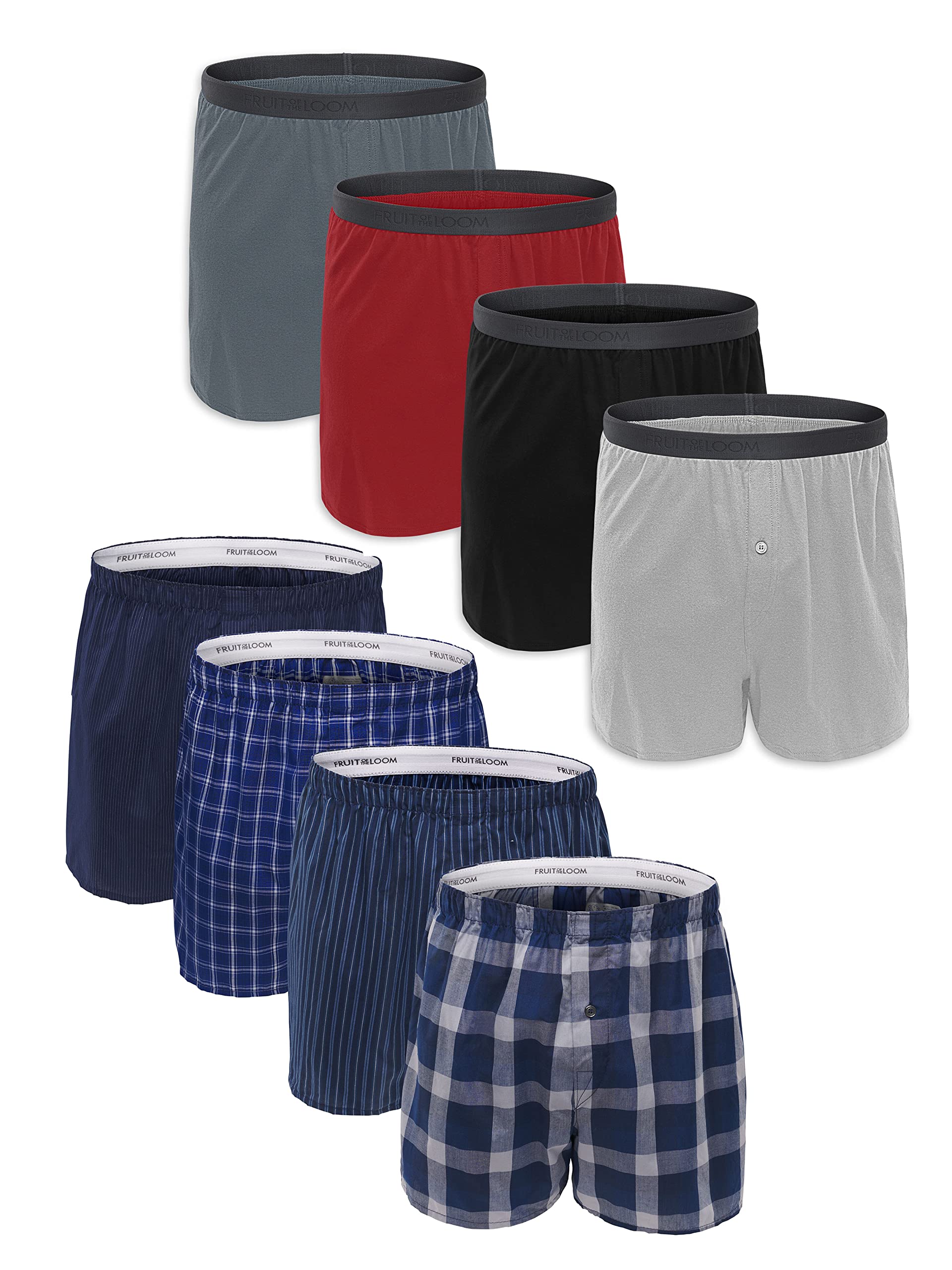 Fruit of the Loom Men's Premium Tag-Free Cotton Underwear - Soft Breathable Boxer Briefs for Regular & Big & Tall Sizes - Perfect for Everyday Wear, Workout & Lounge