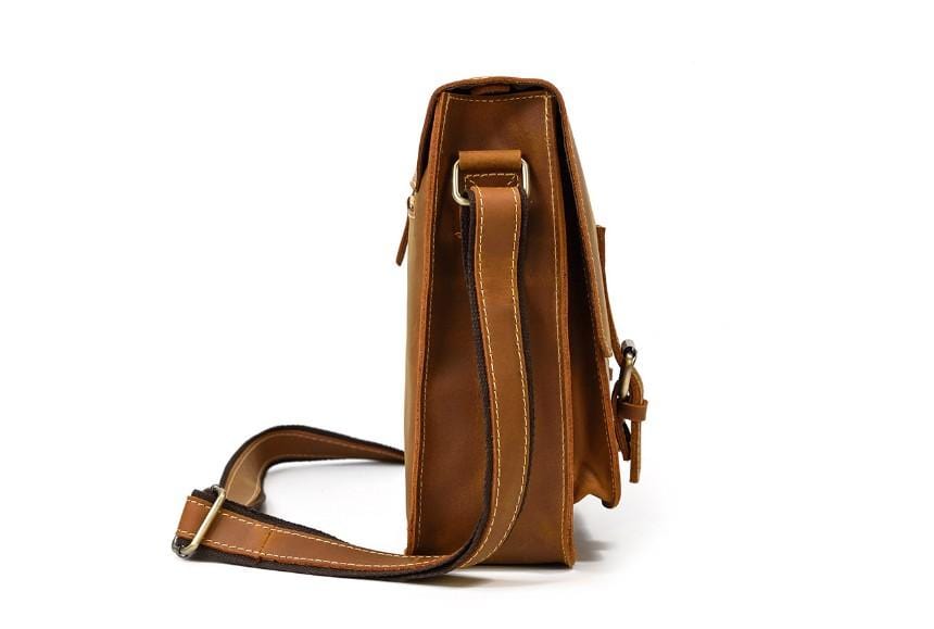 Premium Genuine Leather Shoulder Bag for Men & Women - Stylish Satchel Messenger Bag for Work, Travel & Everyday Use