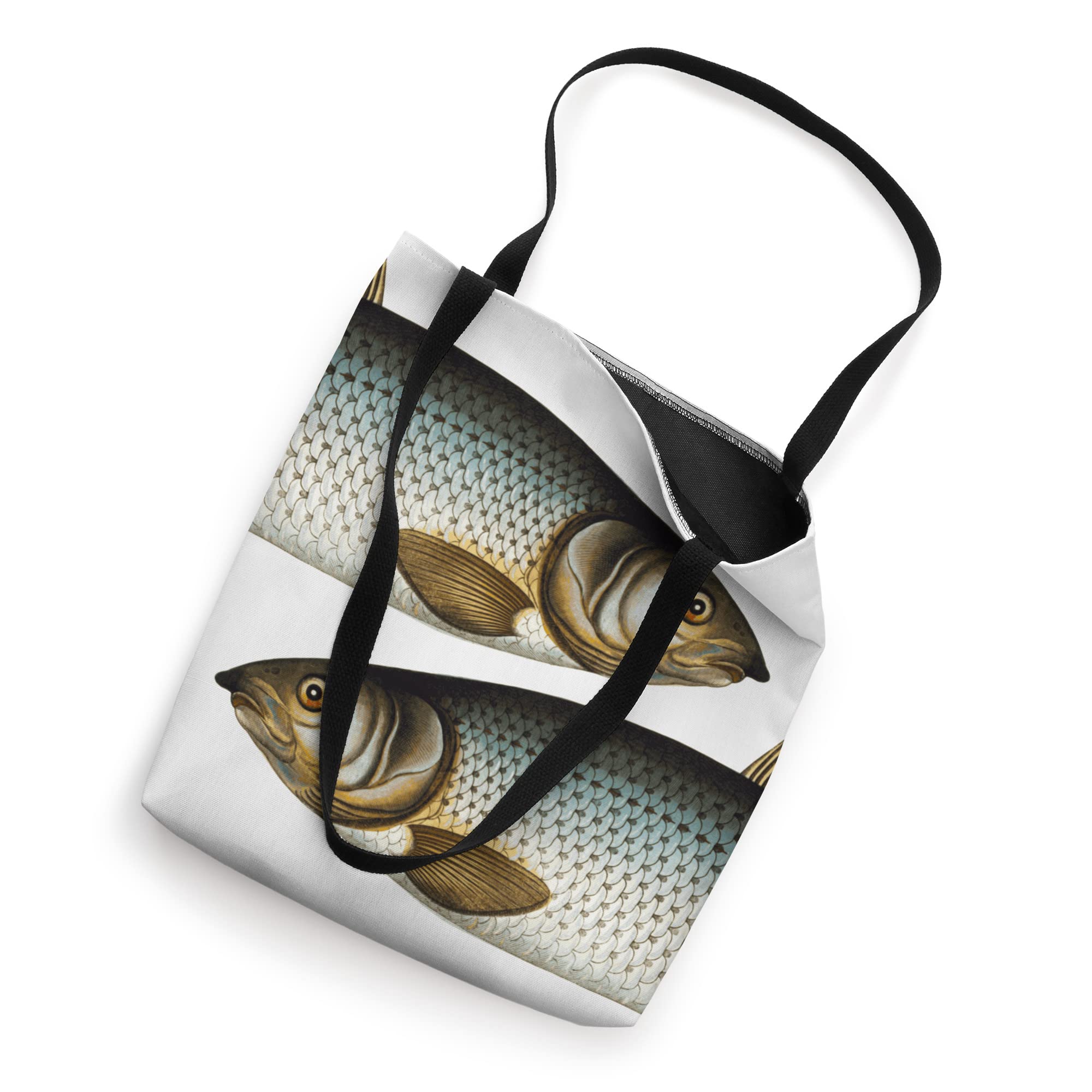 Gwyniad Fish Tote Bag - Eco-Friendly Cotton Canvas Shopping Bag with Unique Fish Design - Perfect for Groceries, Beach Trips & Farmers Market
