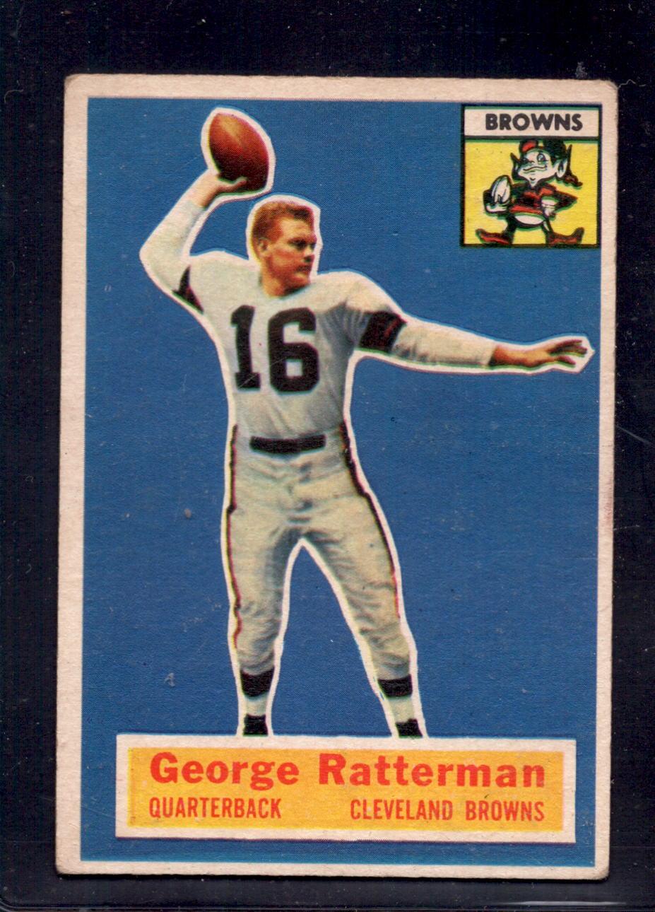 1956 Topps #93 George Ratterman Cleveland Browns Vintage Football Card - Perfect for Collectors, Sports Memorabilia Displays & NFL History Enthusiasts