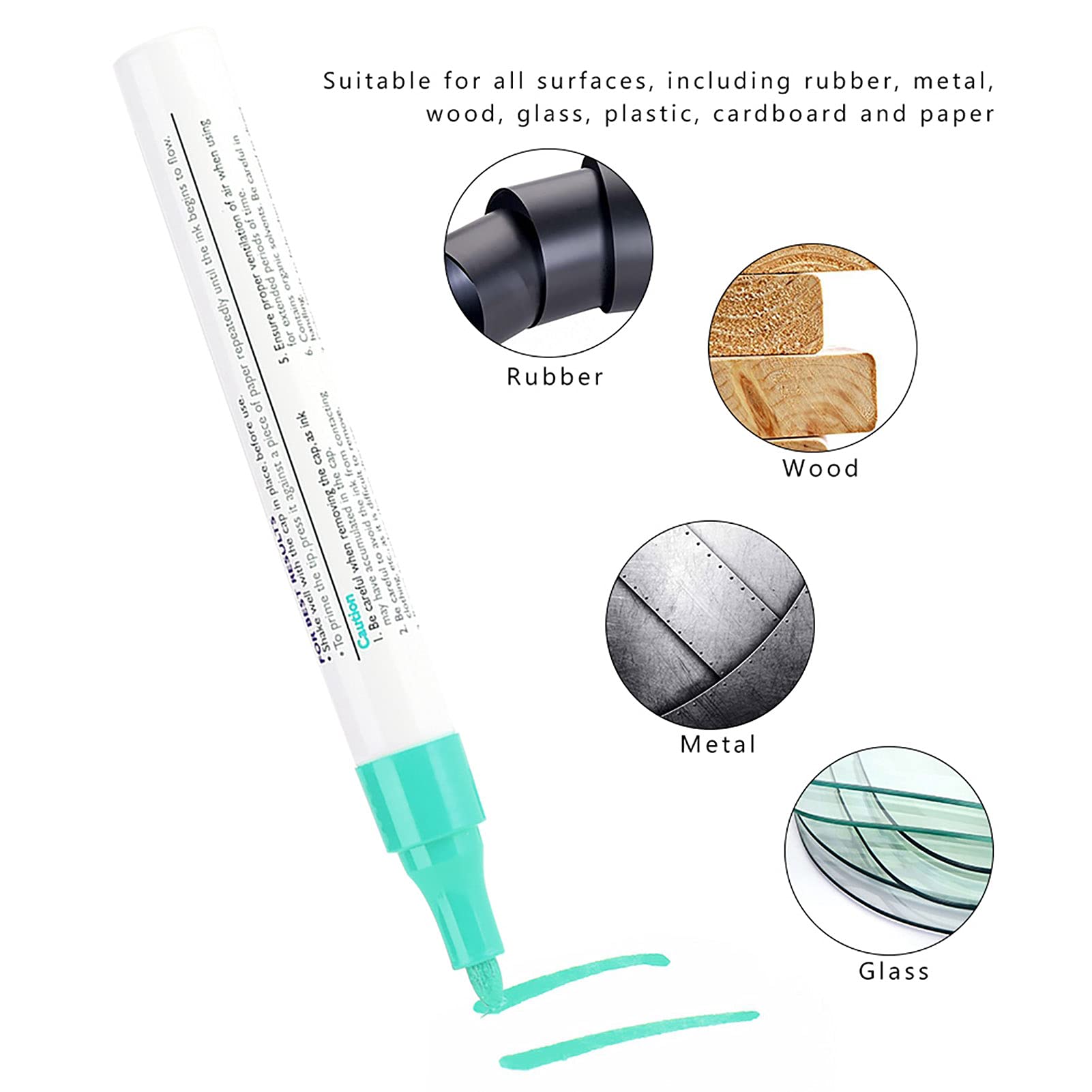 Professional Waterproof Tire Paint Pen for Cars - 1pc Green Tire Marker Pen for Durable Tire Lettering & Custom Designs | Perfect for Car Enthusiasts & DIY Auto Detailing