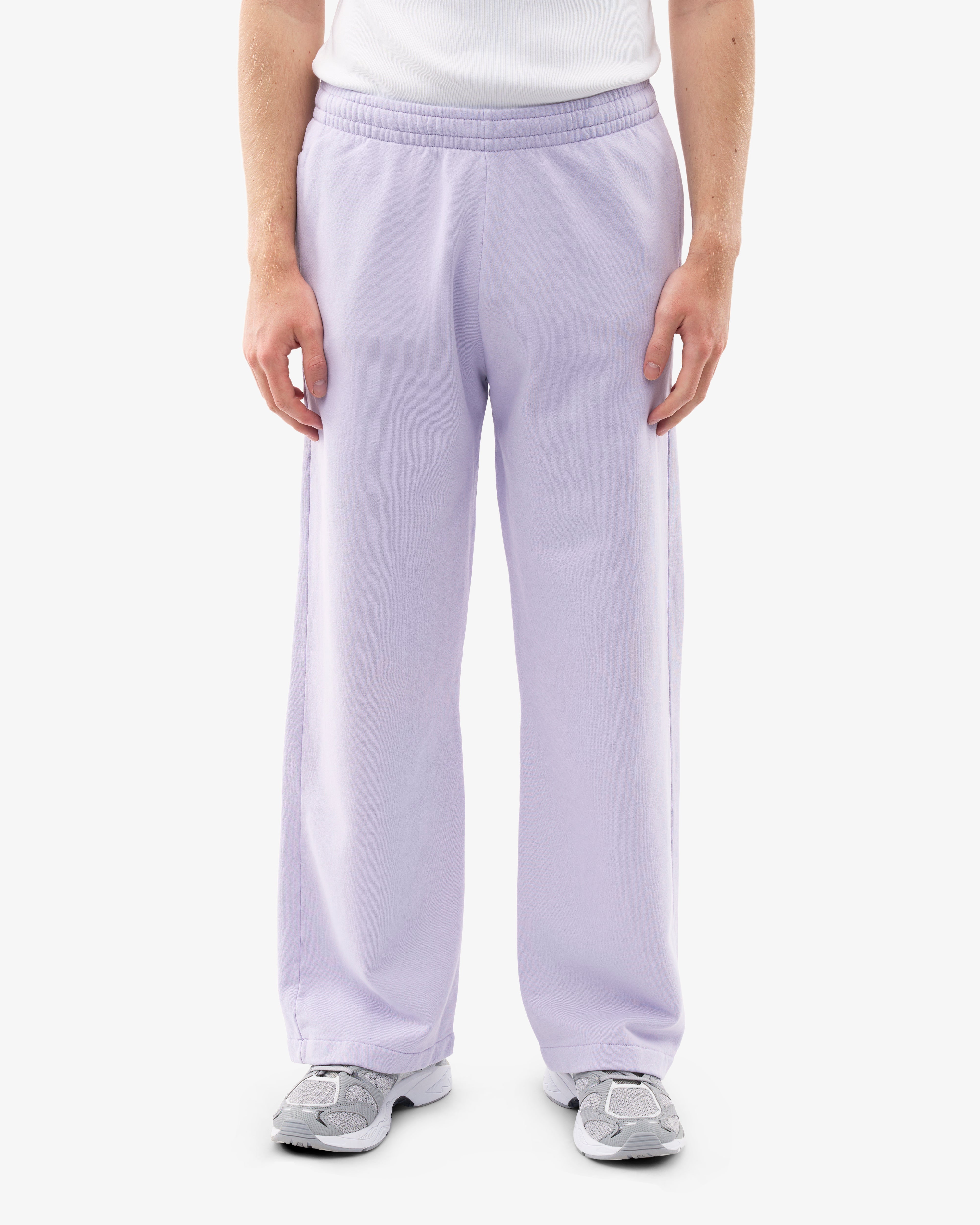 Organic Straight Leg Sweatpants for Women - Soft Lavender Color | Comfortable Lounge Pants for Yoga, Home & Casual Wear