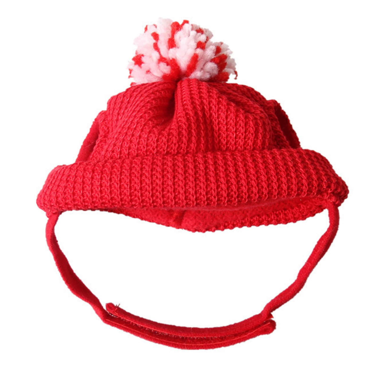 Tuelaly Christmas Ornament Supplies, Pet Supplies Dog Cat Puppy Holiday Wool Hat Decor - Perfect for Christmas Photos & Festive Pet Parties