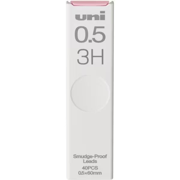 uni Mitsubishi Black Pencil Lead - 0.5mm HB Graphite Refills for Mechanical Pencils - Perfect for Writing, Drawing & Sketching in School, Office & Art Projects