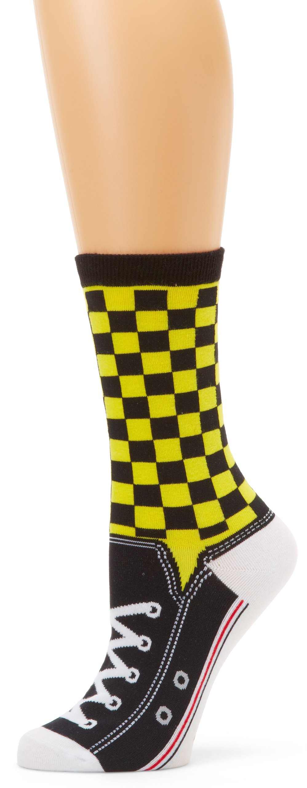 K. Bell Women's Checker Print Sneaker Socks - Low Cut Ankle Socks for Casual Wear, Running & Gym Workouts