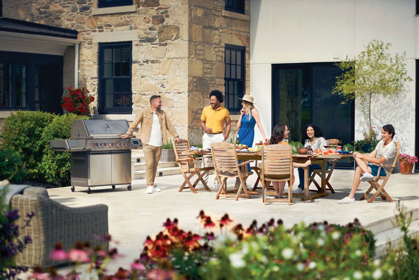 Napoleon Prestige 665 RSIB Smart Gas Grill with Infrared Side & Rear Burners - Perfect for Backyard BBQs, Outdoor Cooking & Entertaining