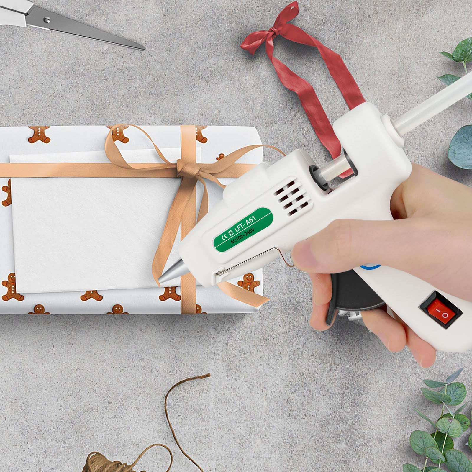Mini Hot Glue Gun Kit with 30 Glue Sticks - 20W Fast Heating Lightweight Craft Gun for DIY, Home Repairs, School Projects - Perfect for Arts & Crafts, Jewelry Making, Woodworking & Holiday Decorations (White)