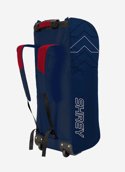 Shrey Star Duffle Bag - Waterproof Travel Gym Bag for Men & Women, Navy & Red - Perfect for Sports, Gym, Workout, Travel & Weekend Getaways
