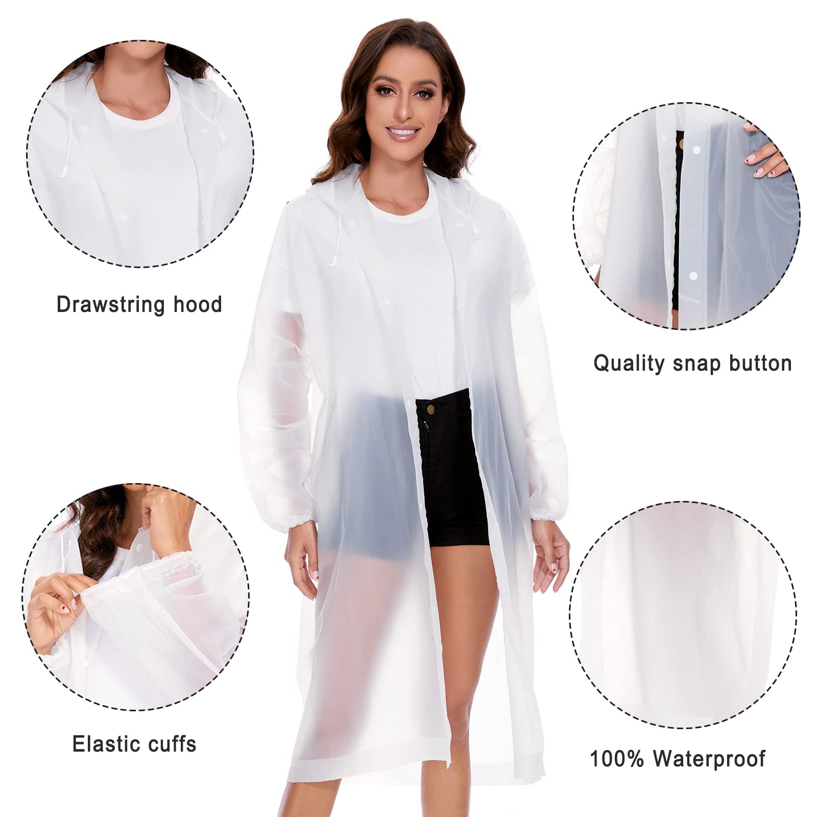 Waterproof Unisex Raincoat for Men & Women - Lightweight Windproof Jacket for Outdoor Activities, Hiking, and Commuting