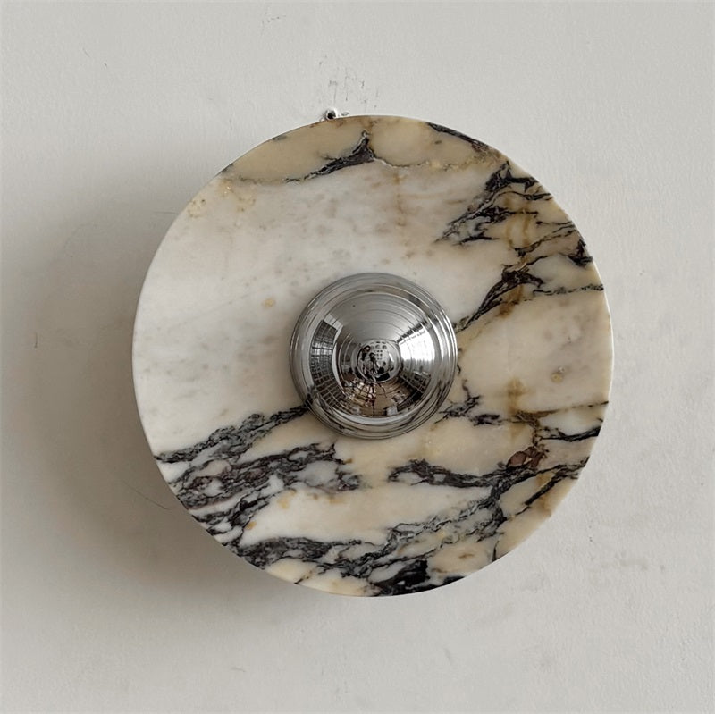 Calacatta Marble Wall Sconce Light - Modern Gold Finish Bathroom Vanity Lighting for Bedroom, Hallway & Living Room Decor