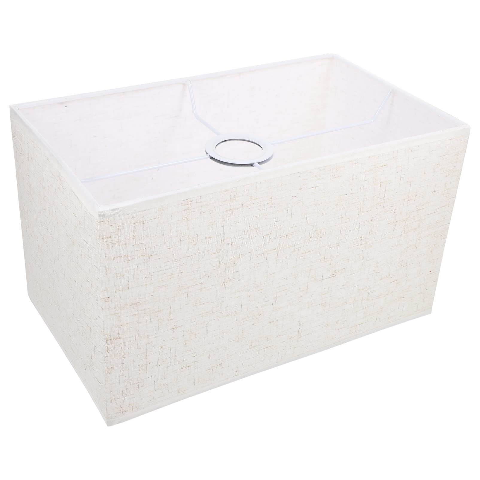 Beaupretty Clip-On Rectangular Fabric Lamp Shade - Beige LED Chandelier & Table Lamp Cover for Living Room, Bedroom, Office - Perfect for Ambient Lighting & Home Decor