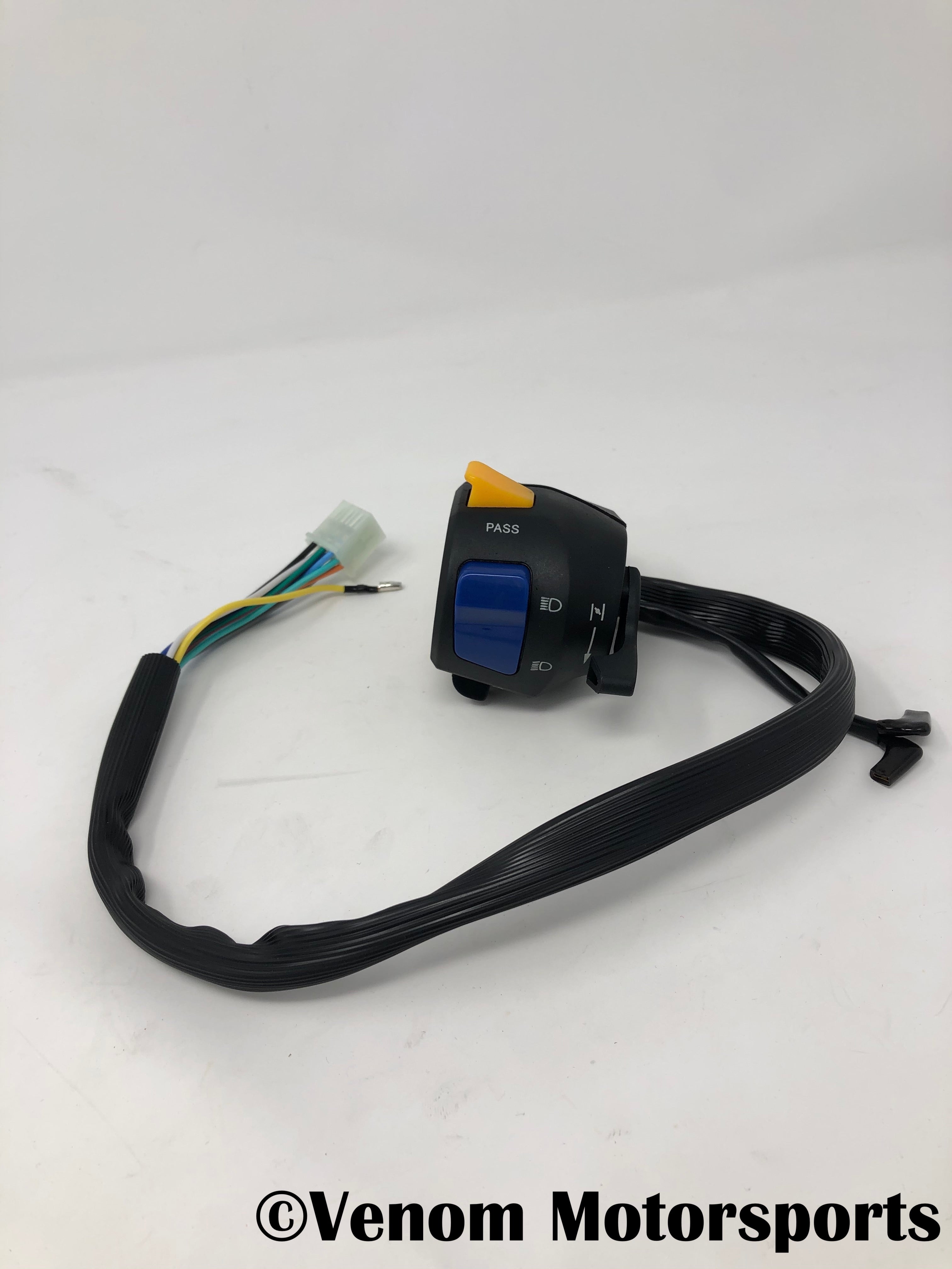 Venom X22 125cc Motorcycle Left Hand Control Switch (Part #125001066) - Compatible with Dirt Bikes & ATVs for Off-Road Riding & Adventure Sports
