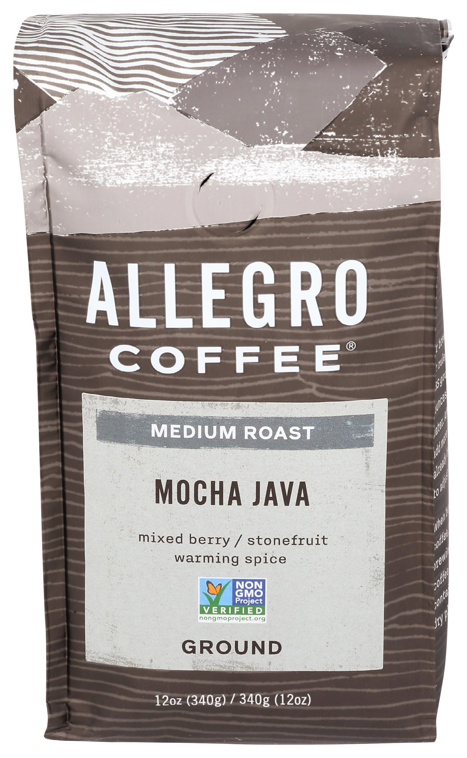 Allegro Coffee Mocha Java Ground Coffee 12 oz - Premium Arabica Blend for Rich Flavor - Perfect for Home Brewing, Office Use & Gifts