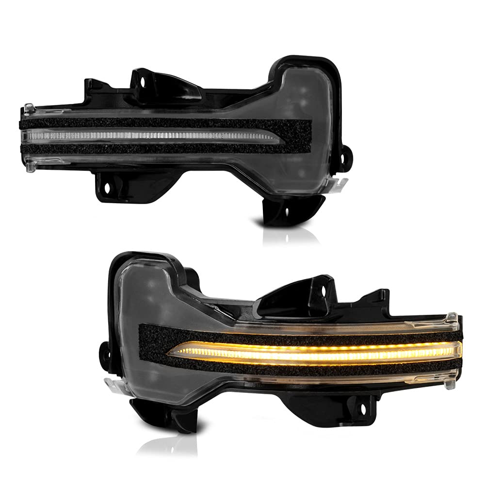VIPMOTOZ Amber LED Sequential Turn Signal Strips - Side Mirror Indicator Blinker Light Replacement for Honda Accord HR-V CR-V Fit (Driver & Passenger Side) | Enhanced Visibility & Safety for Night Driving