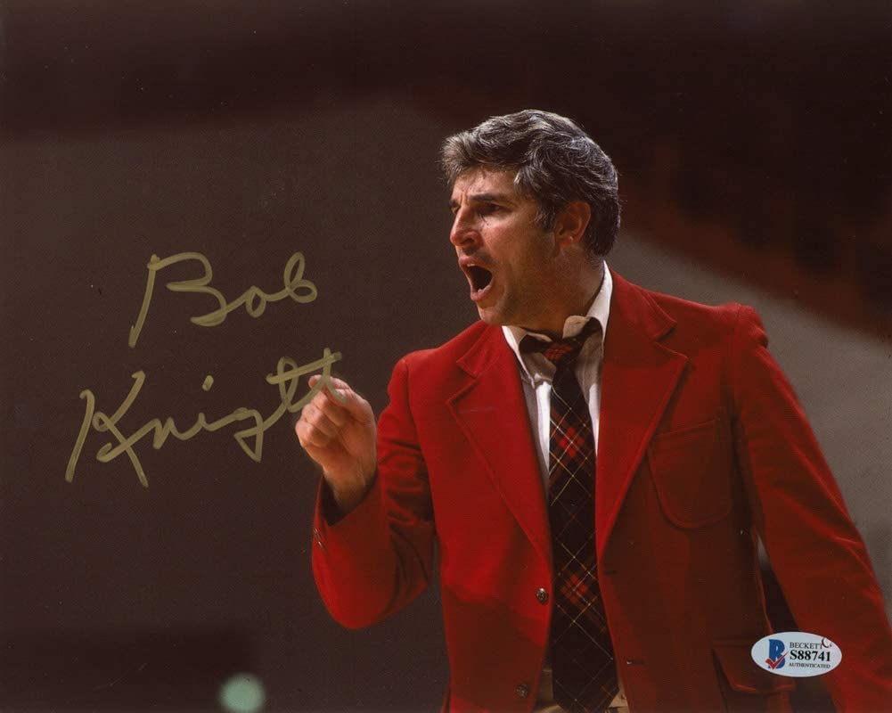 Authentic Bobby Bob Knight Signed Autographed 8x10 Photo - Indiana Basketball Legend - Beckett Certified - Perfect for Collectors, Sports Memorabilia Fans & Indiana Hoosiers Decor