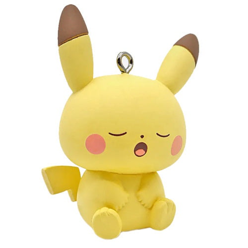 Pokemon Peaceful Place Suya Suya Mascot Keychain - Takara Tomy 1.5 Inch Cute Pikachu Collectible - Perfect for Backpacks, Key Rings & Gift Giving