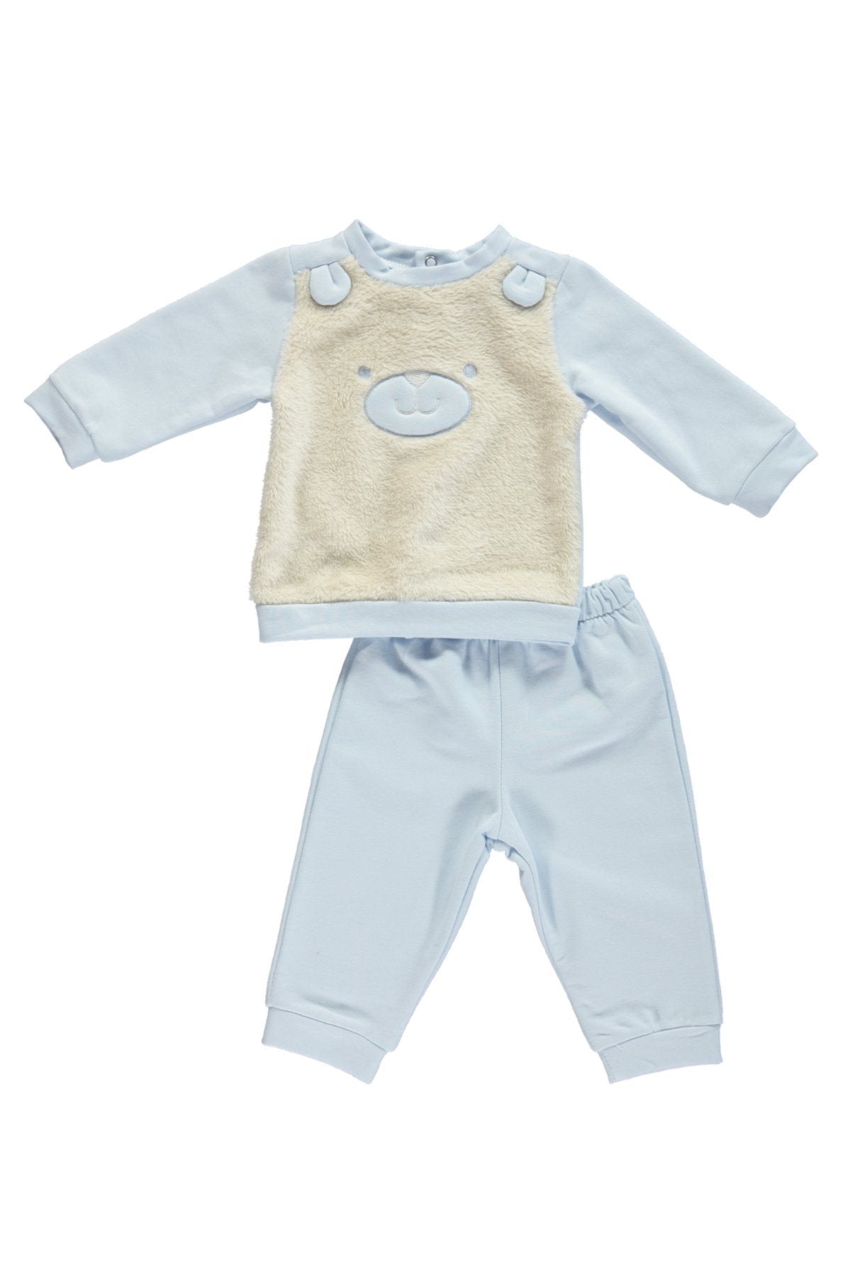 Stevie Fluffy Teddy Bear Top & Pants Set - Soft & Cozy Baby Outfit for Boys & Girls - Perfect for Playtime, Photoshoots & Special Occasions