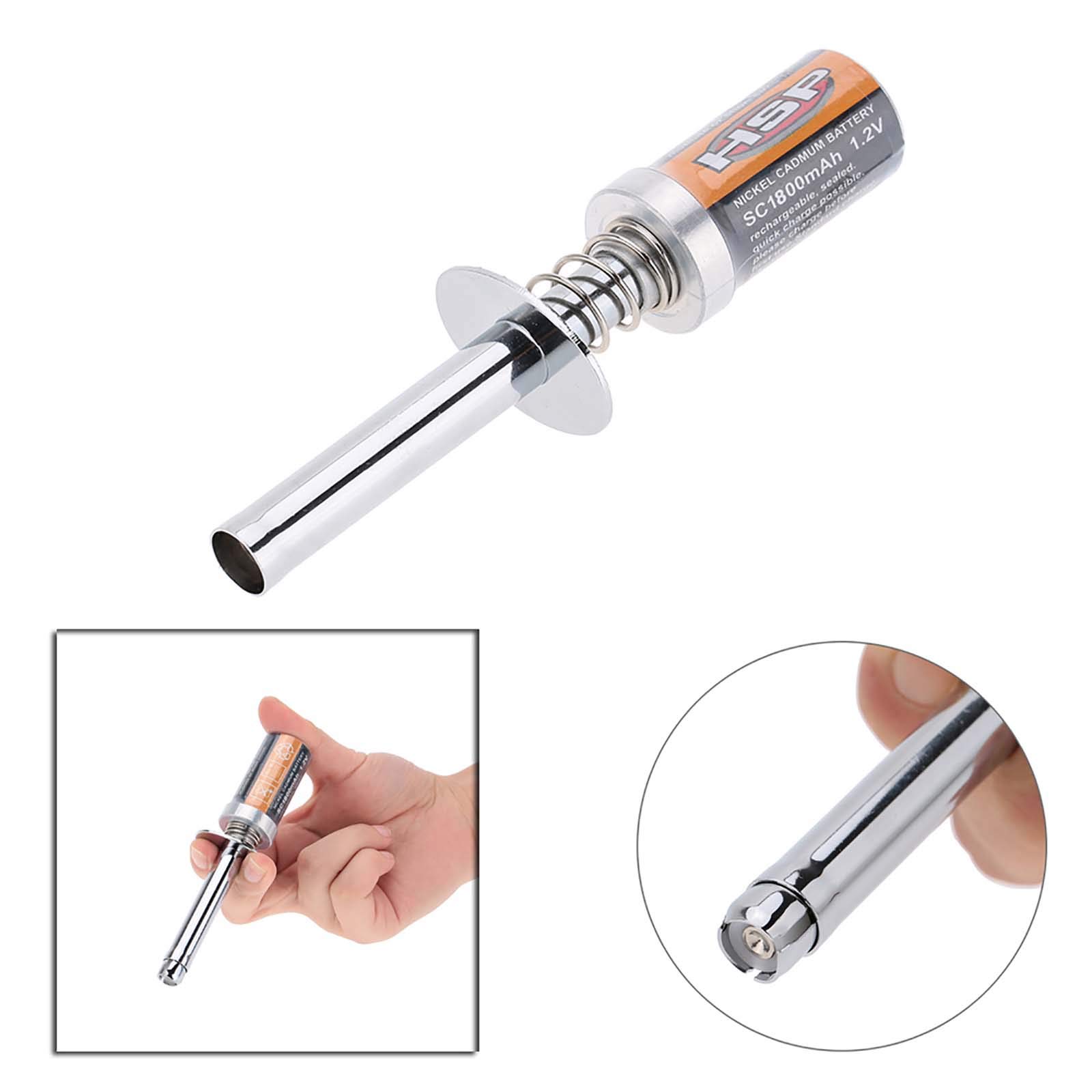 Nitro RC Starter Kit - Glow Plug Igniter & Fuel Bottle for Redcat HSP 1/8 1/10 Cars - Off-Road Racing & Hobby Use
