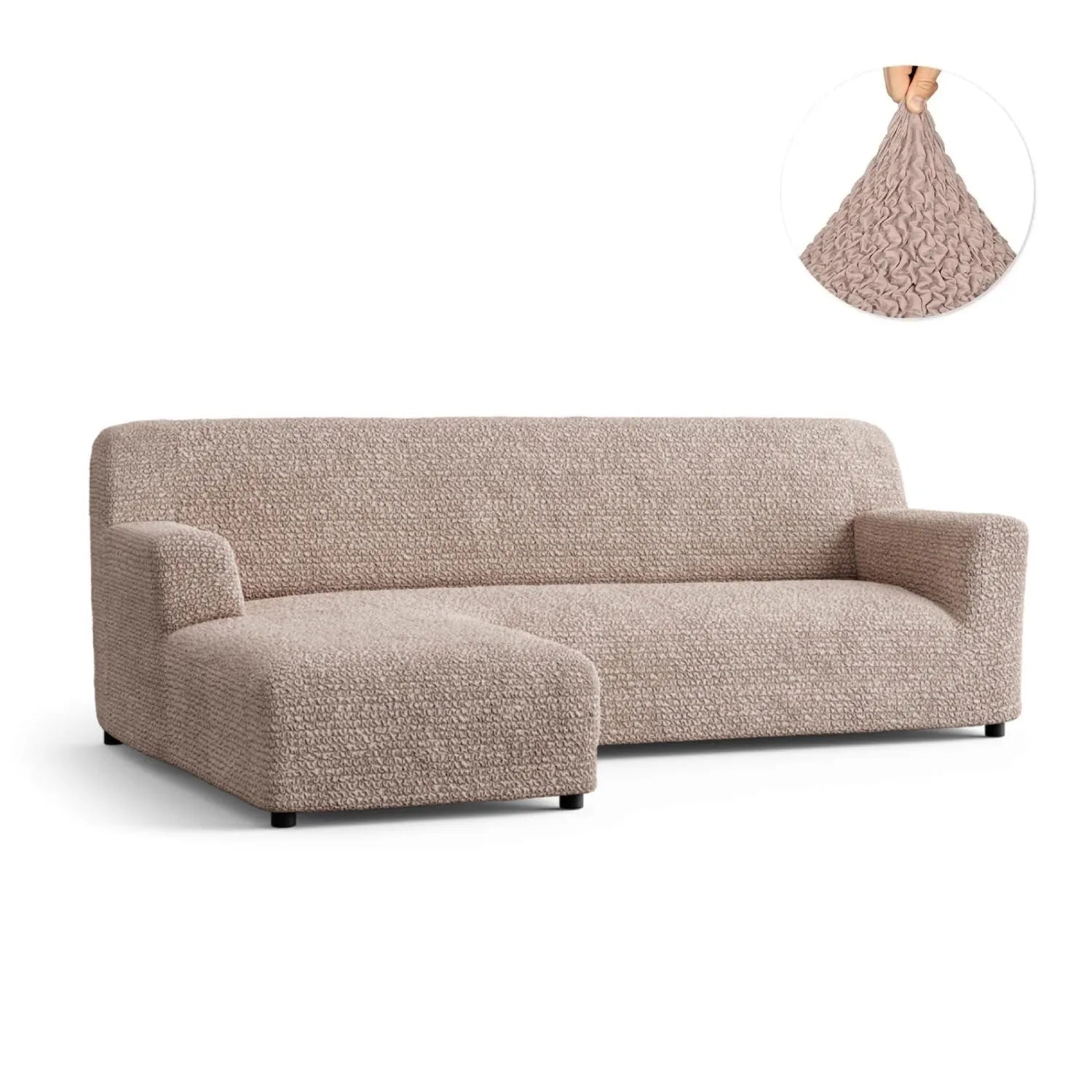 L-Shaped Sofa Slipcover with Left Chaise - Soft Microfiber Stretchable Couch Cover - Perfect for Living Room, Sectional Sofa Protection & Home Decor Upgrade