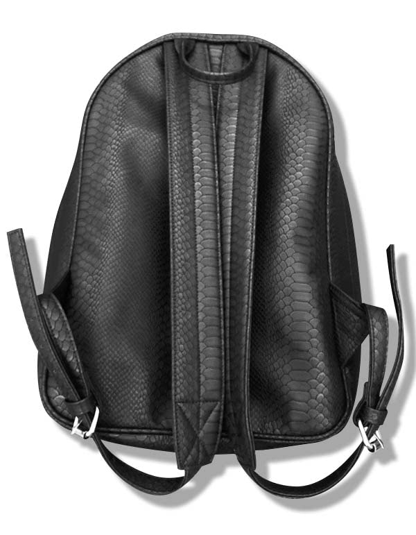 Nomad Leather Co. Crocodile Print Backpack - Stylish PU Leather Laptop Bag for Men & Women - Perfect for Work, Travel & College