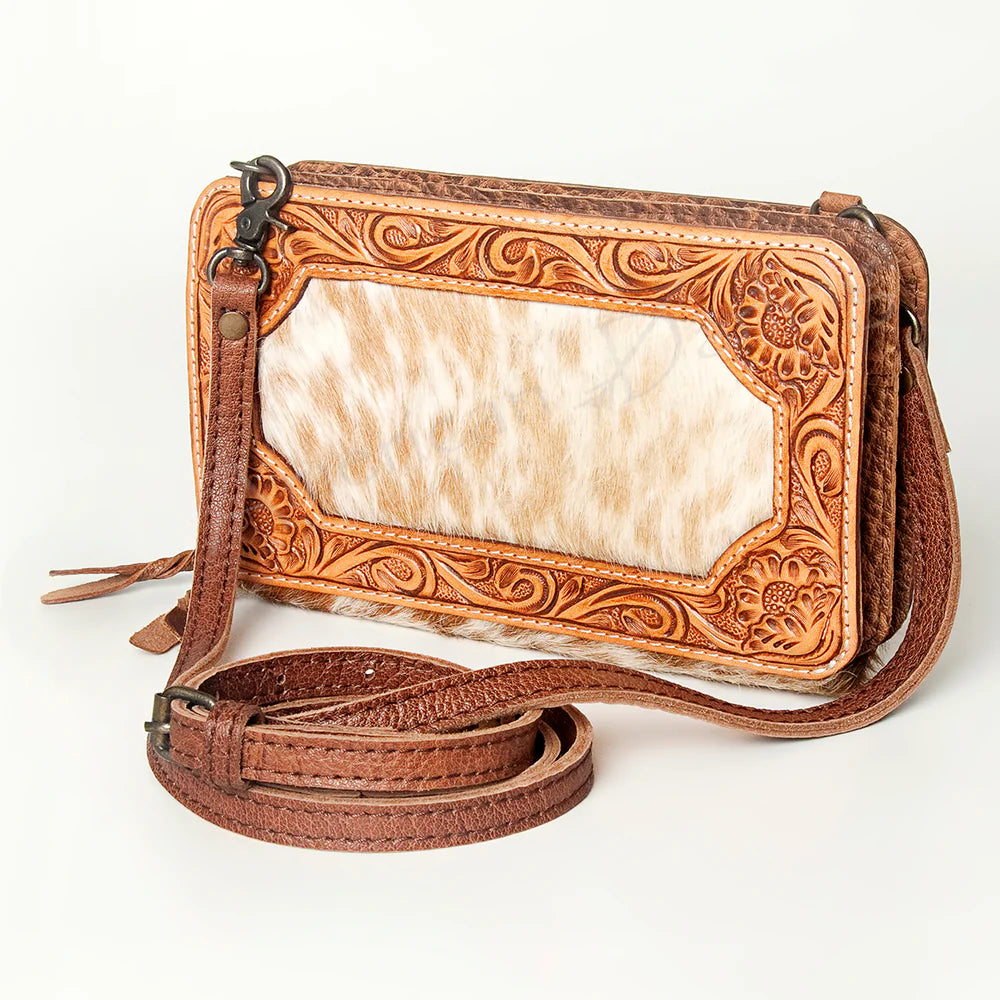 American Darling Genuine Leather Tooled Handbag - Vintage Western Style Crossbody Purse for Women | Perfect for Cowgirl Fashion, Rodeo Events & Everyday Use