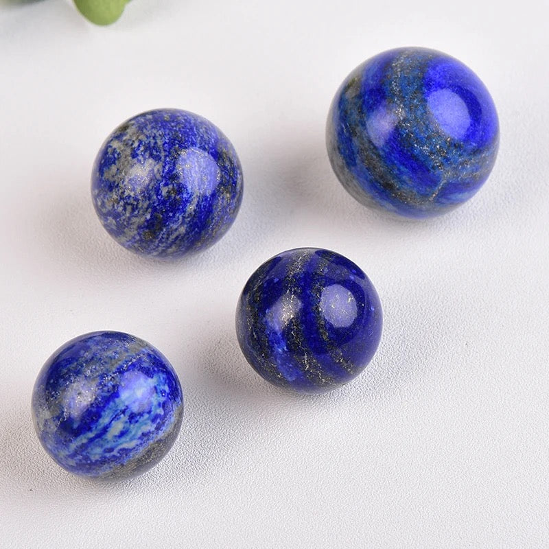 Lapis Lazuli Crystal Sphere - Natural Stone for Wisdom & Intuition | Meditation, Healing, Home Decor & Spiritual Gift