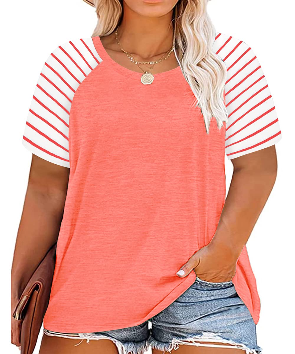 RITERA Plus Size Women's V-Neck Blue Star Long Sleeve Henley Shirt - Winter Casual Tunic Blouse for Work, Date Night & Holiday Outfits