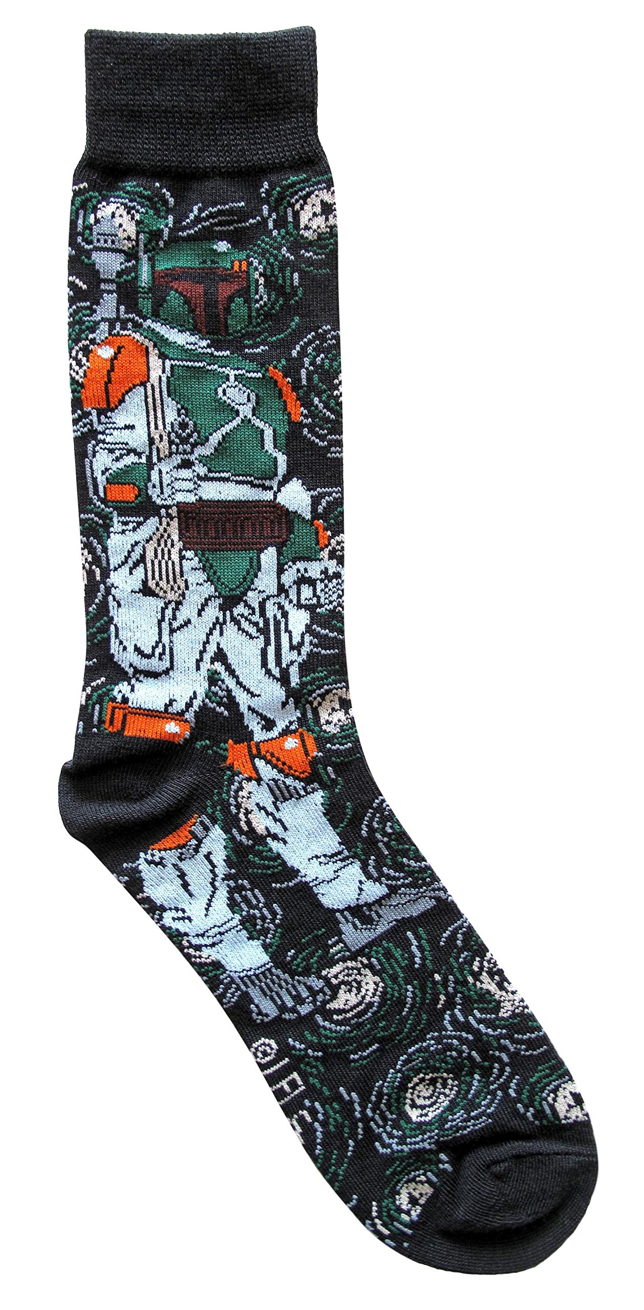 Star Wars Themed Men's Crew Socks - 5 Pair Pack (Sizes 6-12) | Galaxy Design Comfort Socks for Everyday Wear, Cosplay & Gift Giving