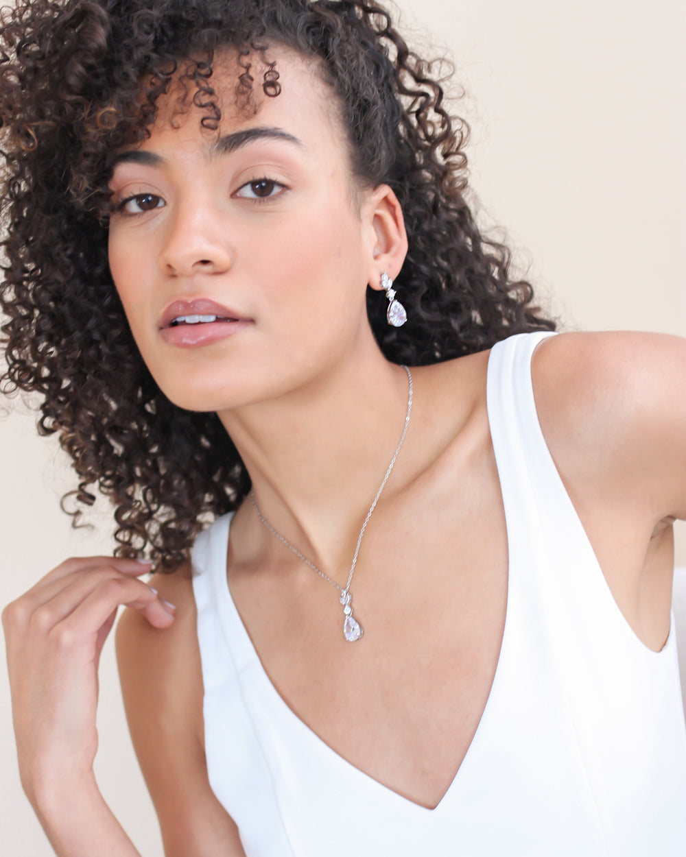 Candice CZ Jewelry Set - Elegant Cubic Zirconia Necklace & Earrings for Women | Perfect for Weddings, Parties & Special Occasions