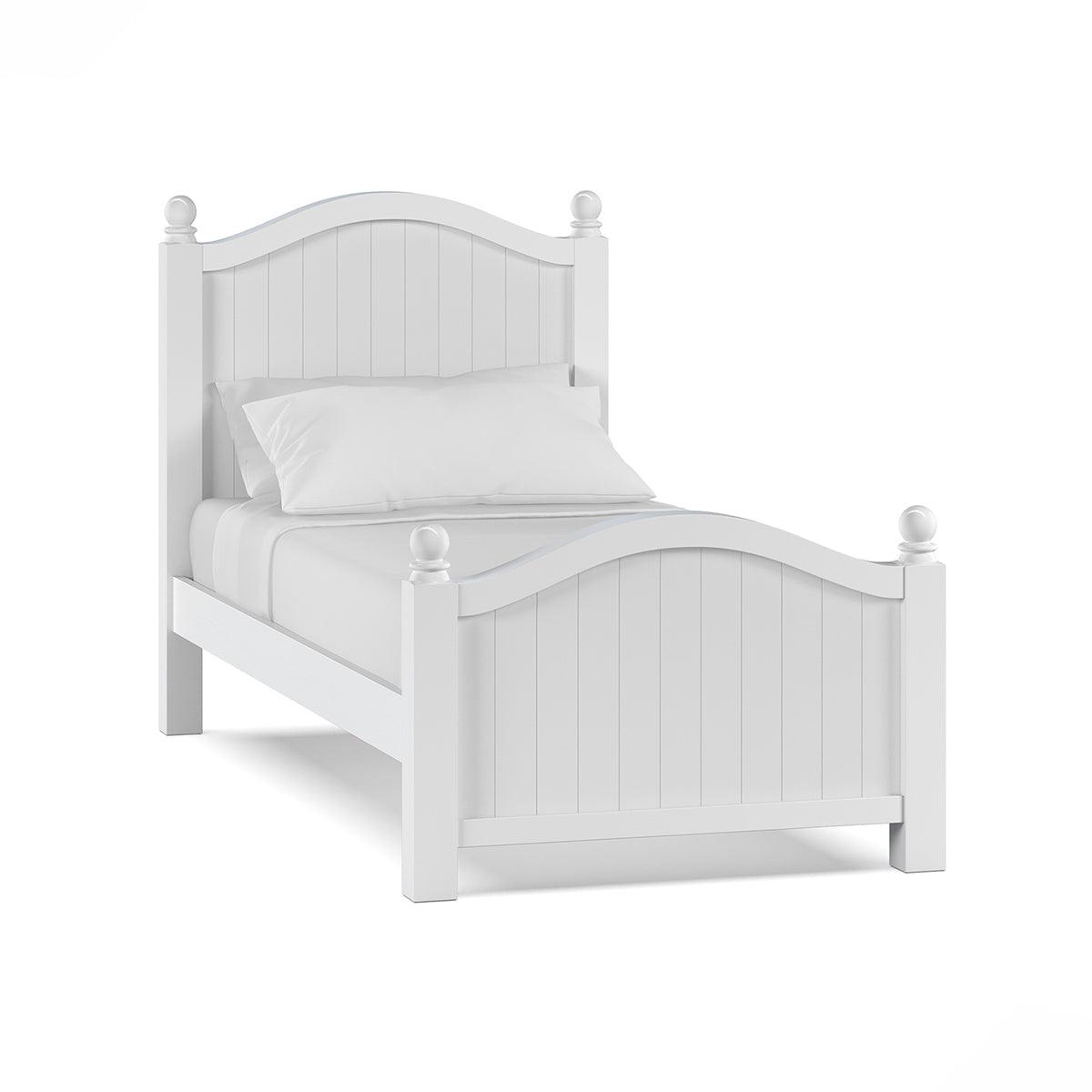Classic Single Bed Frame - Sturdy Wooden Platform Bed for Adults & Teens - Perfect for Small Bedrooms, Guest Rooms & Dormitories