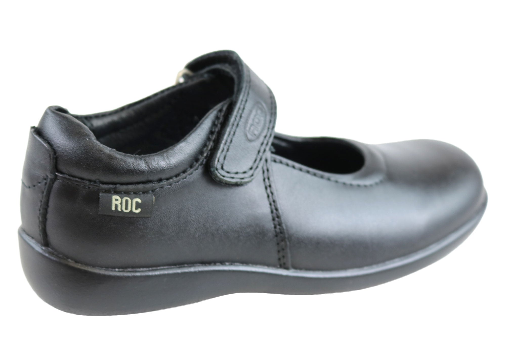 Roc Juliette Junior Girls Comfortable Leather Mary Jane School Shoes - Classic Black Dress Shoes for School, Church & Special Occasions