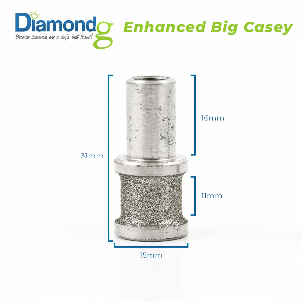Professional Diamond Nail Grinder Bit for Dogs - Painless Pet Nail Trimmer with No Hair Pulling or Overheating - Large Size (1 Pack) - Perfect for Grooming Anxious Pets at Home or Vet Clinics