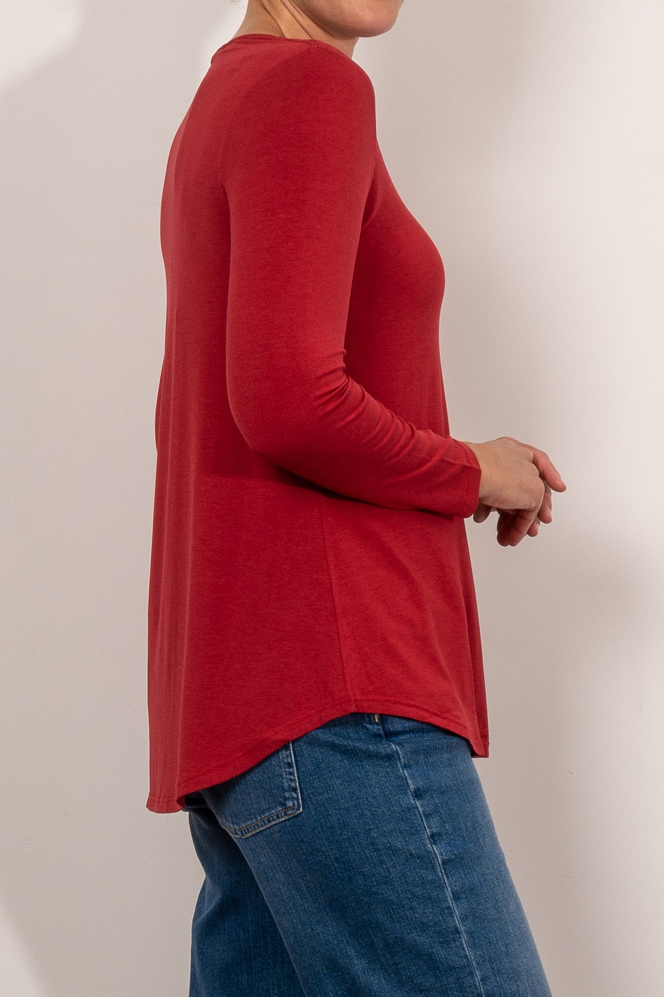 Tani Cara Long Sleeve Marle Top for Women - Soft Cotton Blend Casual Shirt - Perfect for Work, Date Night & Everyday Wear