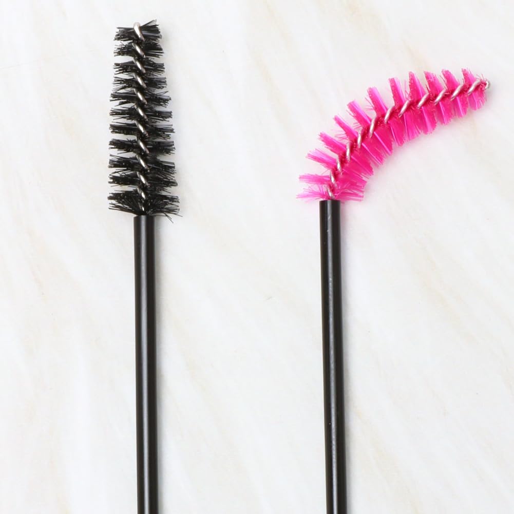 200Pcs Black Spoolie Brushes - Professional Mascara Wands & Brow Spoolies for Eyelash Extensions, Eyebrow Grooming - Perfect for Salon, Home Makeup & Beauty Kits