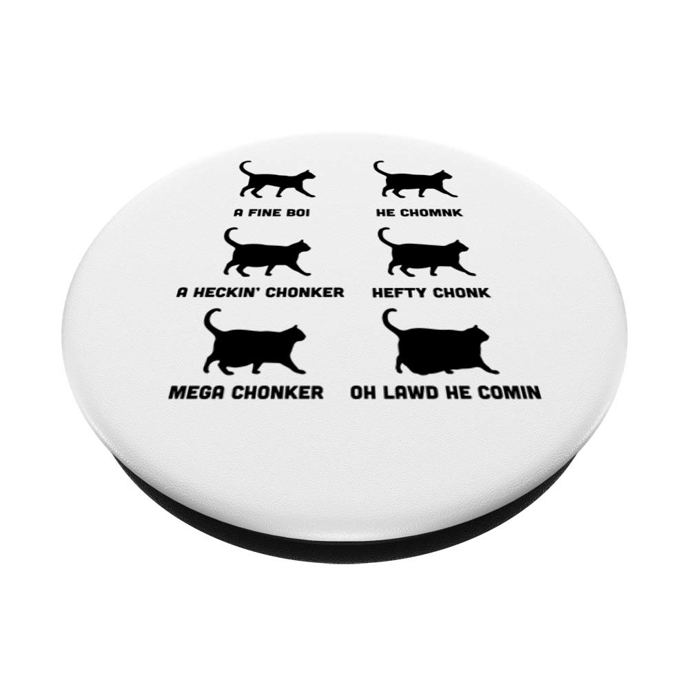 Chonk Cat Chart PopSockets PopGrip - Interchangeable Phone & Tablet Grip with Adhesive | Perfect for Everyday Use, Gaming, and Travel