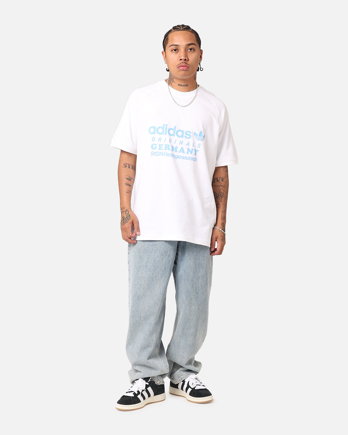 Adidas Retro Graphic T-Shirt for Men - Classic White Cotton Tee with Vintage Logo - Perfect for Casual Wear, Street Style & Everyday Outfits