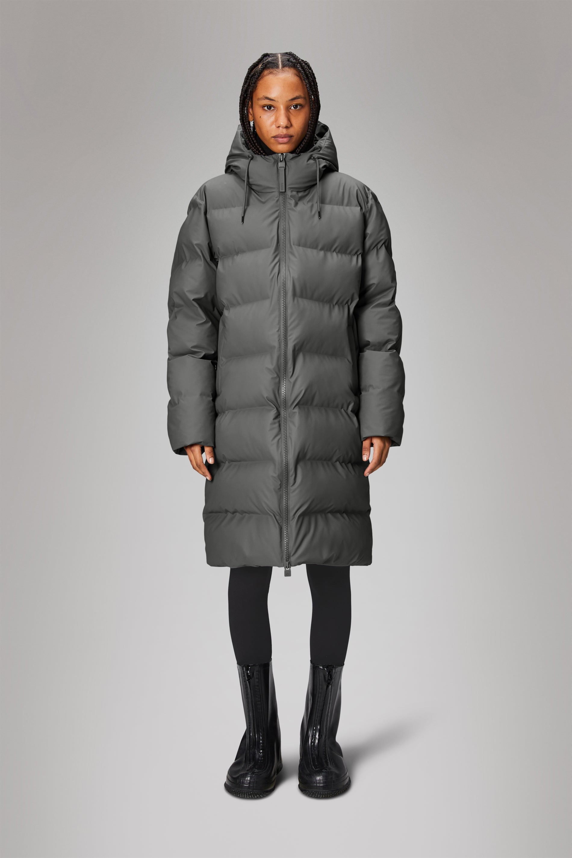 Alta Longer Puffer Jacket for Women - Lightweight Warm Winter Coat with Hood, Waterproof Windproof Down Alternative Jacket for Outdoor Activities, Hiking, and Cold Weather