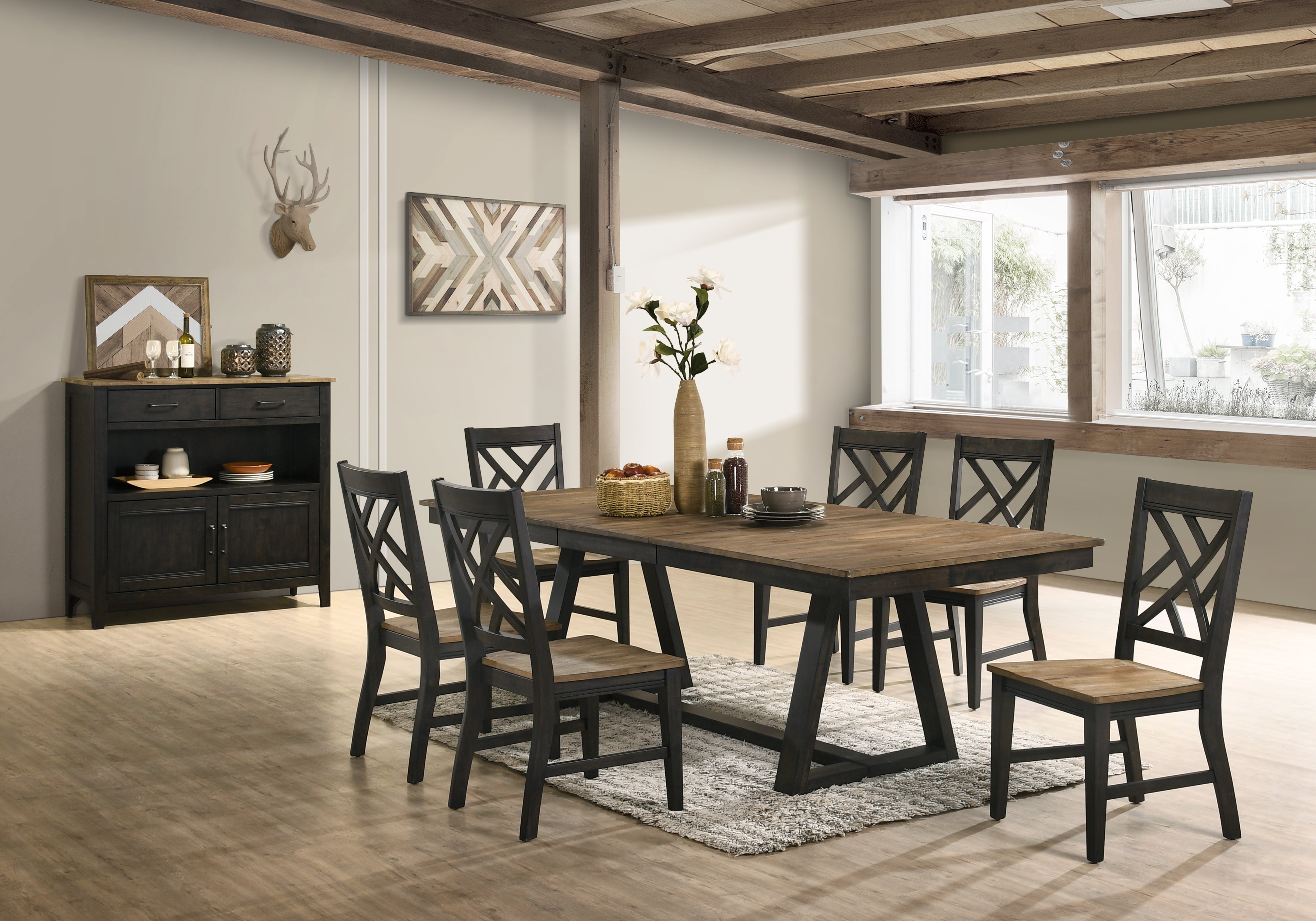 Addie Lattice Back Dining Chair - Brown Wooden Accent Chair for Kitchen, Dining Room & Breakfast Nook - Comfortable & Stylish Seating Solution