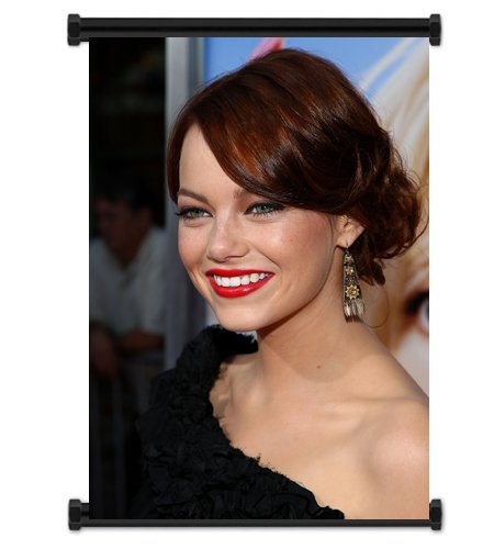 Emma Stone Sexy Actress Fabric Wall Scroll Poster (16