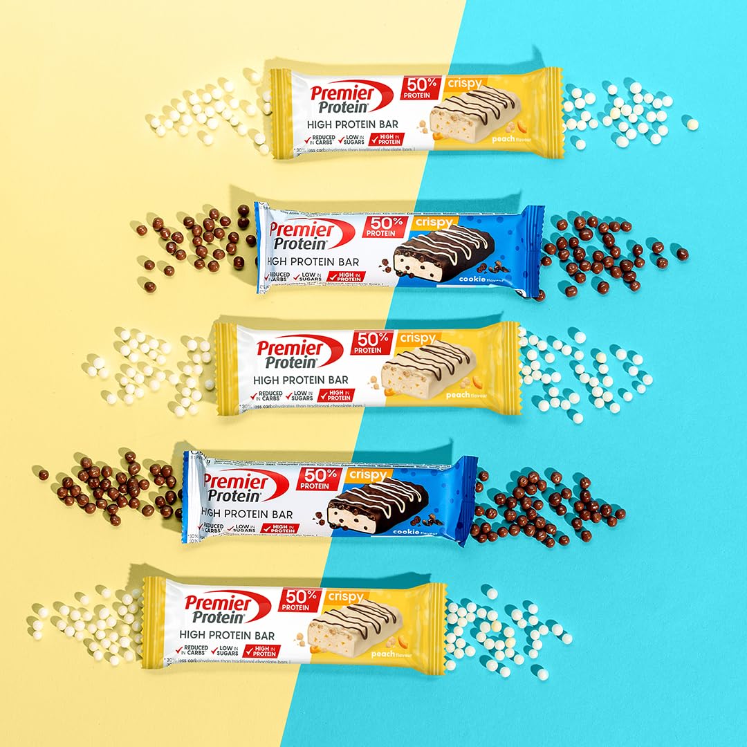 Premier Protein High Protein Bar - 50% More Protein, Low Sugar & Low Carb - Variety Pack (20x40g) - Ideal for Post-Workout Recovery, Keto Diet & Healthy Snacking On-The-Go