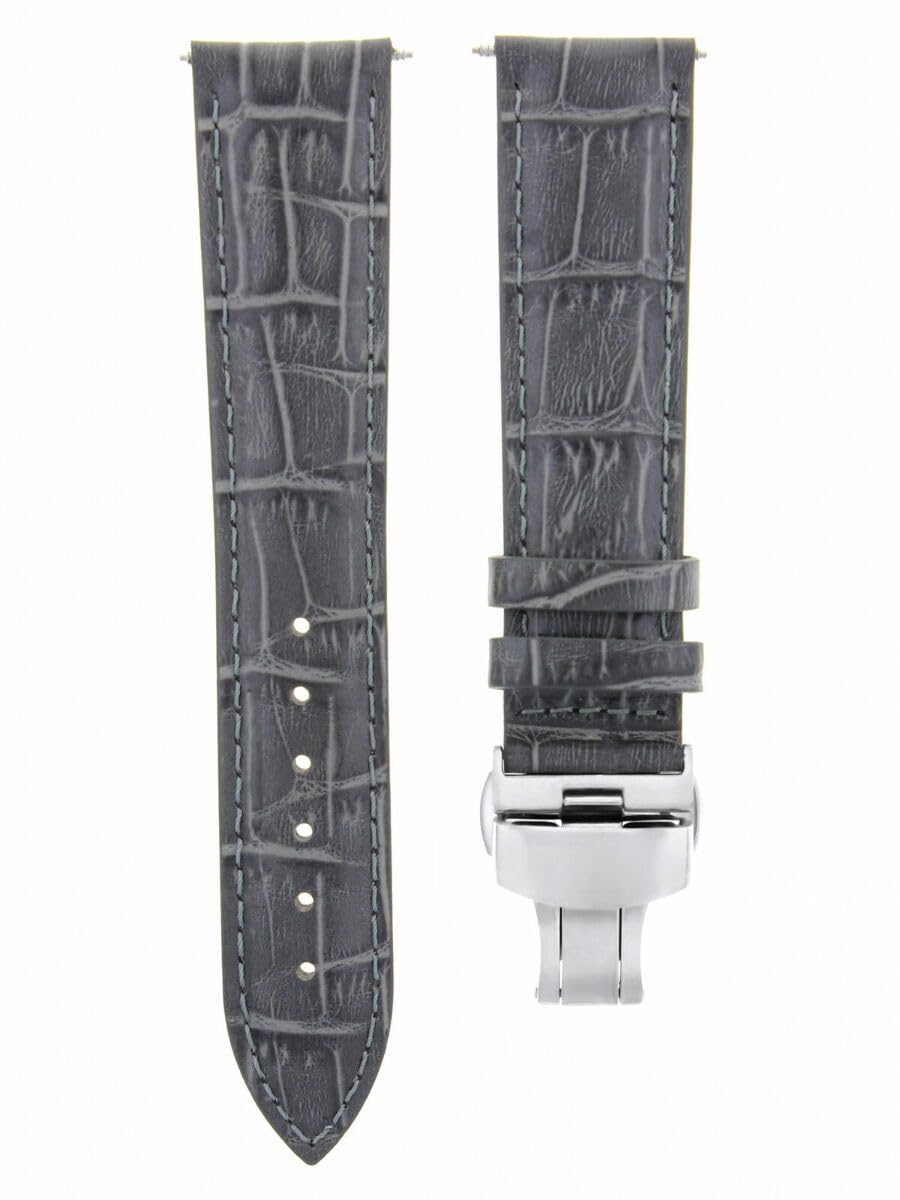 23mm Genuine Leather Watch Band Strap with Clasp - Compatible with Longines 2B Series Watches | Replacement Strap for Dress Watches, Business & Formal Occasions