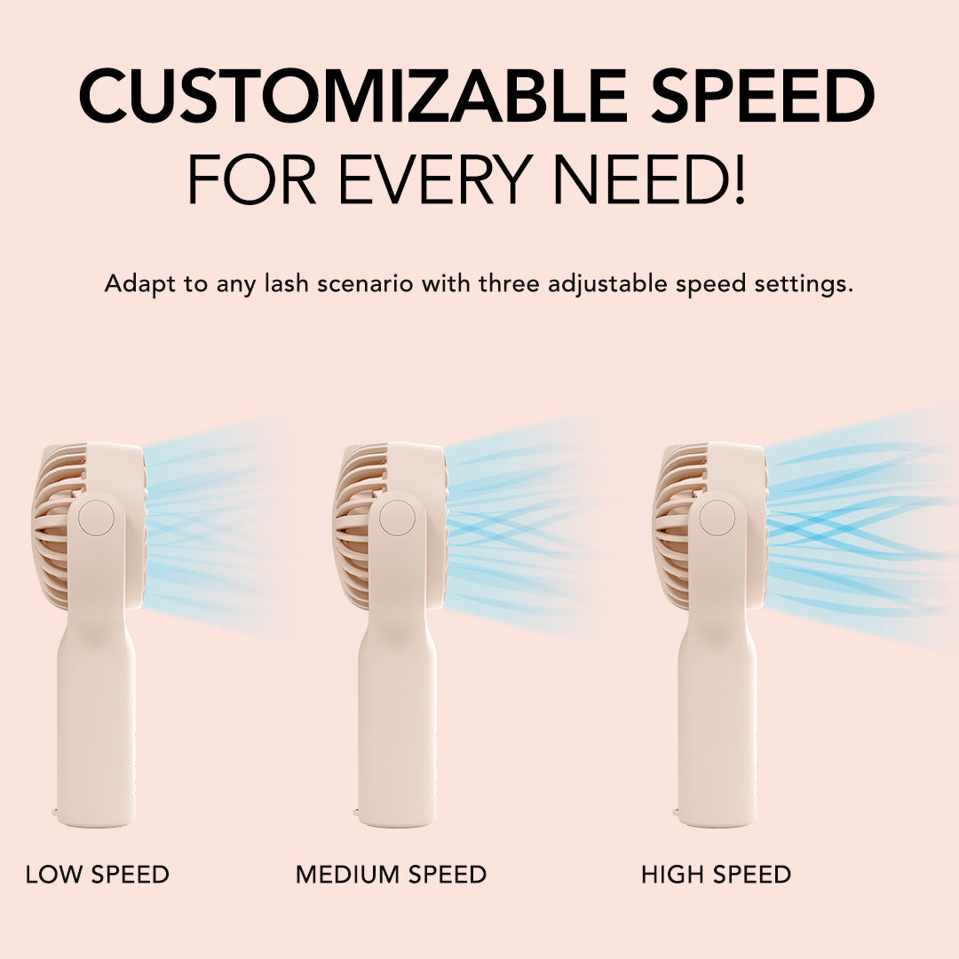 Portable Mini Desk Fan - Beige | USB Rechargeable, Quiet & Energy Efficient | Perfect for Office, Home, and Travel Use