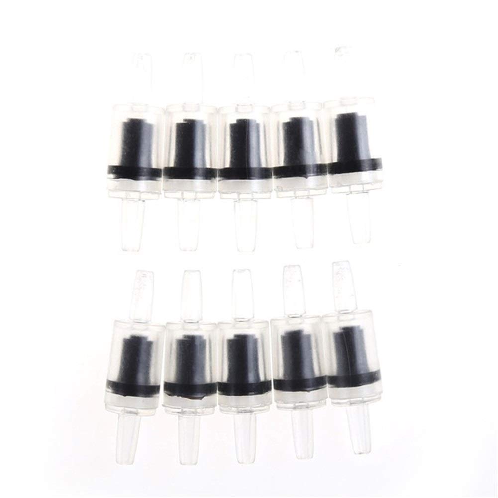10pcs One-Way Check Valves for Aquarium Air Pump - Non-Return Valve for Fish Tank, Air Compressor & Power Tools (Black) - Prevent Backflow in Water Systems, Hydroponics & Industrial Applications